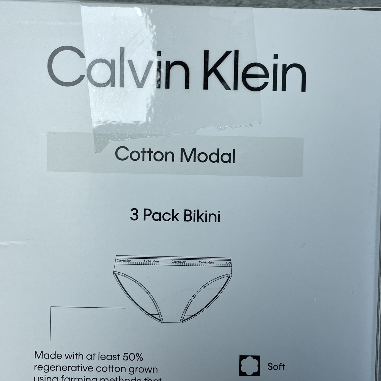 Calvin Klein Women’s M Bikini Black Cotton Modal e0883