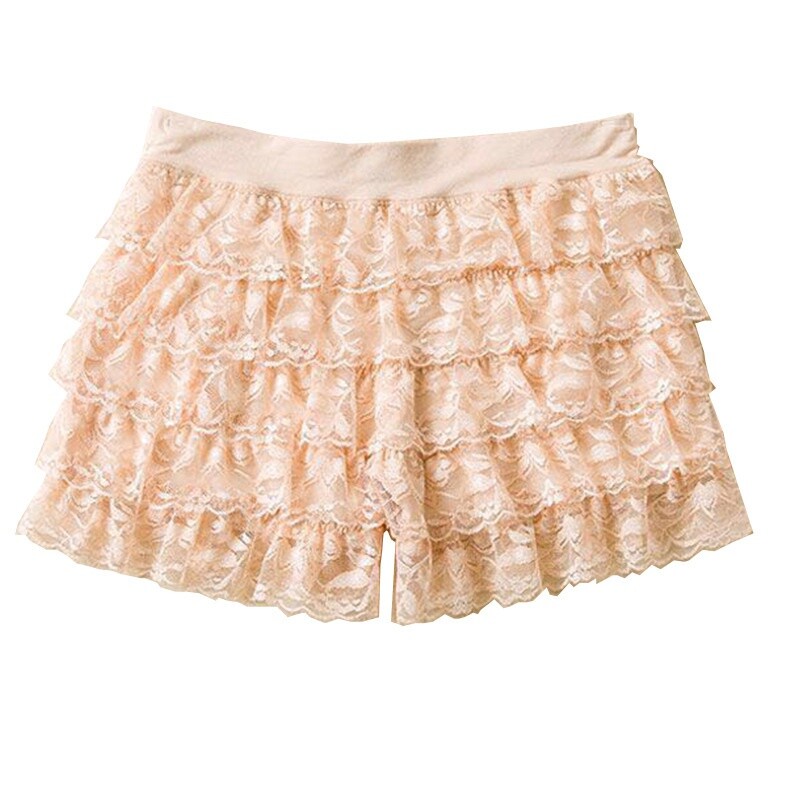 Lace Underwear Bloomers Shorts Ruffle Layered Frill Panties Lingerie Briefs
