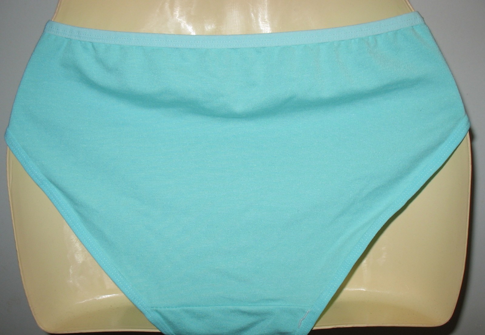 PANMANNI – NEW – SIZE XL – AQUA – COTTON STRETCH PANTY ” I LOVE U ” ON FRONT