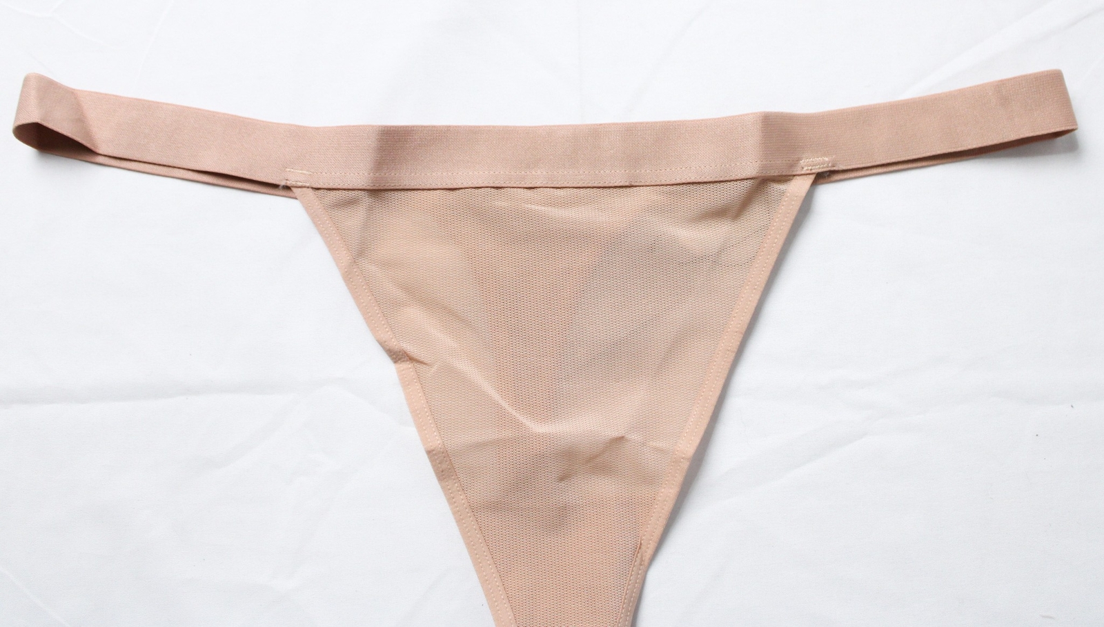 Negative Women’s Low Rise Semi Sheer Sieve Thong ZG3 Buff Size XL NWT