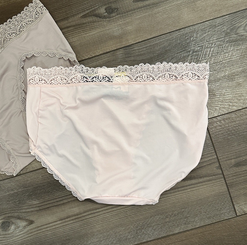 Maidenform Everyday Luxe Lace Trim Bikini Underwear Set Size Medium NWT