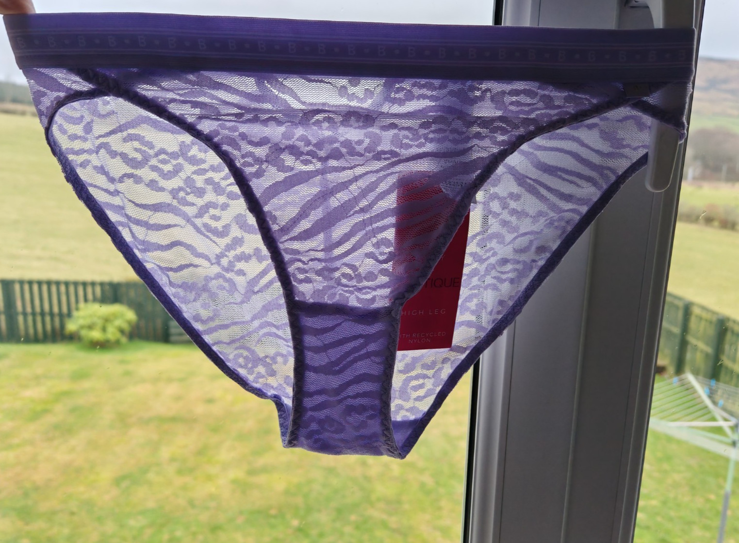 M&S Boutique Lilac High Leg Knickers Size Small or UK 8 To 10