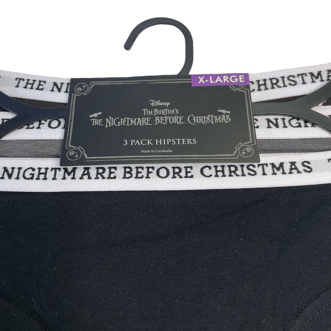 Briefly Stated Nightmare Before Christmas Hipster Panties Womens Size XL 3 Pack