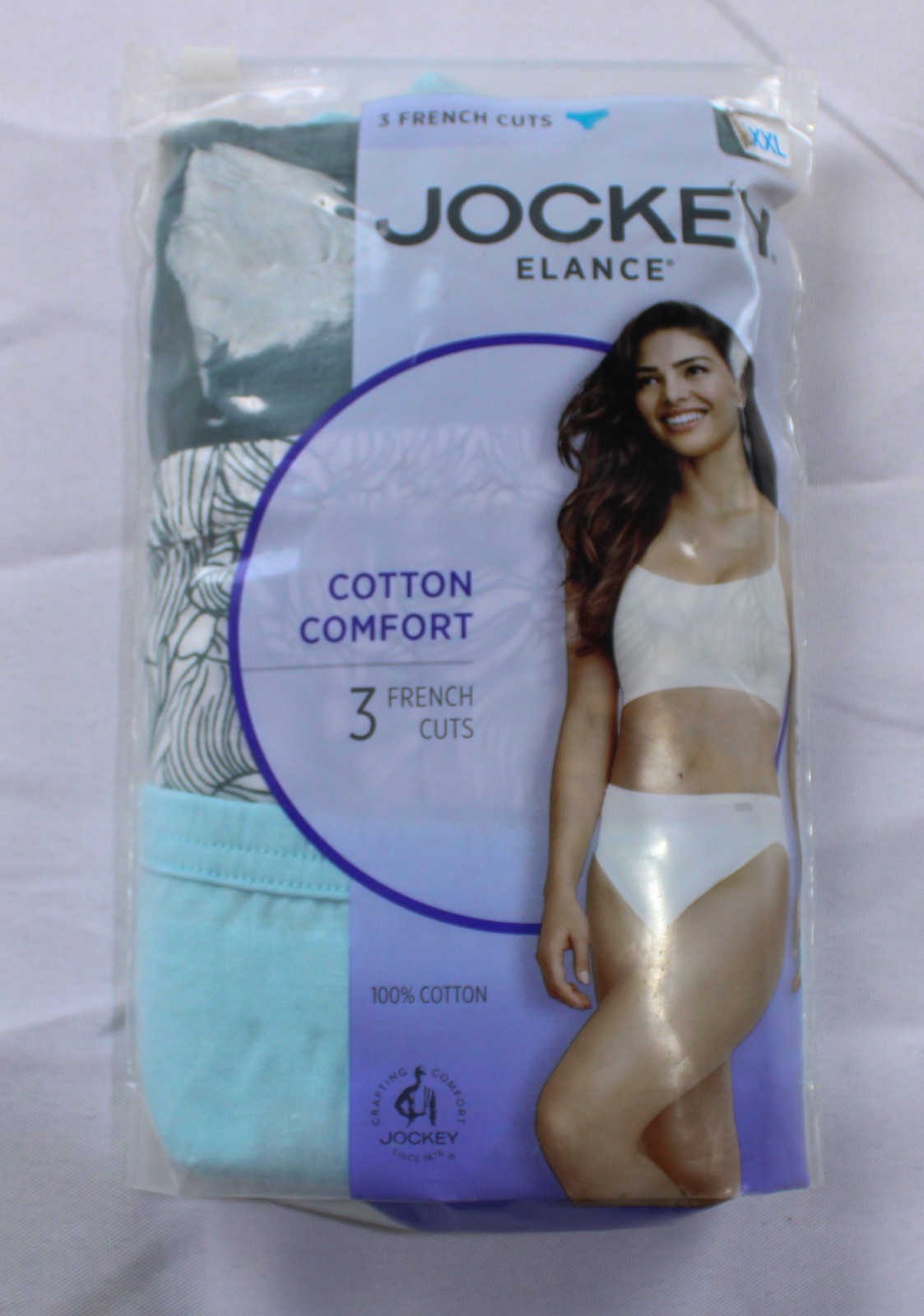 Jockey Women’s High-Leg Elance French Cut 3-Pack DH3 Multicolor XXL NWT