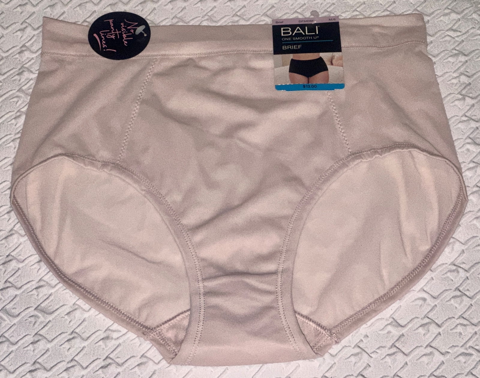 BALI One Smooth U Second Skin Micro Sandshell Brief Panty Womens M 6 L 7 XL 2XL