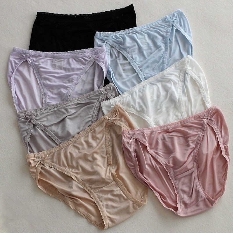 4 Pairs Pure Silk Ladies Briefs Panties Knickers Underpants Lingerie Underwear
