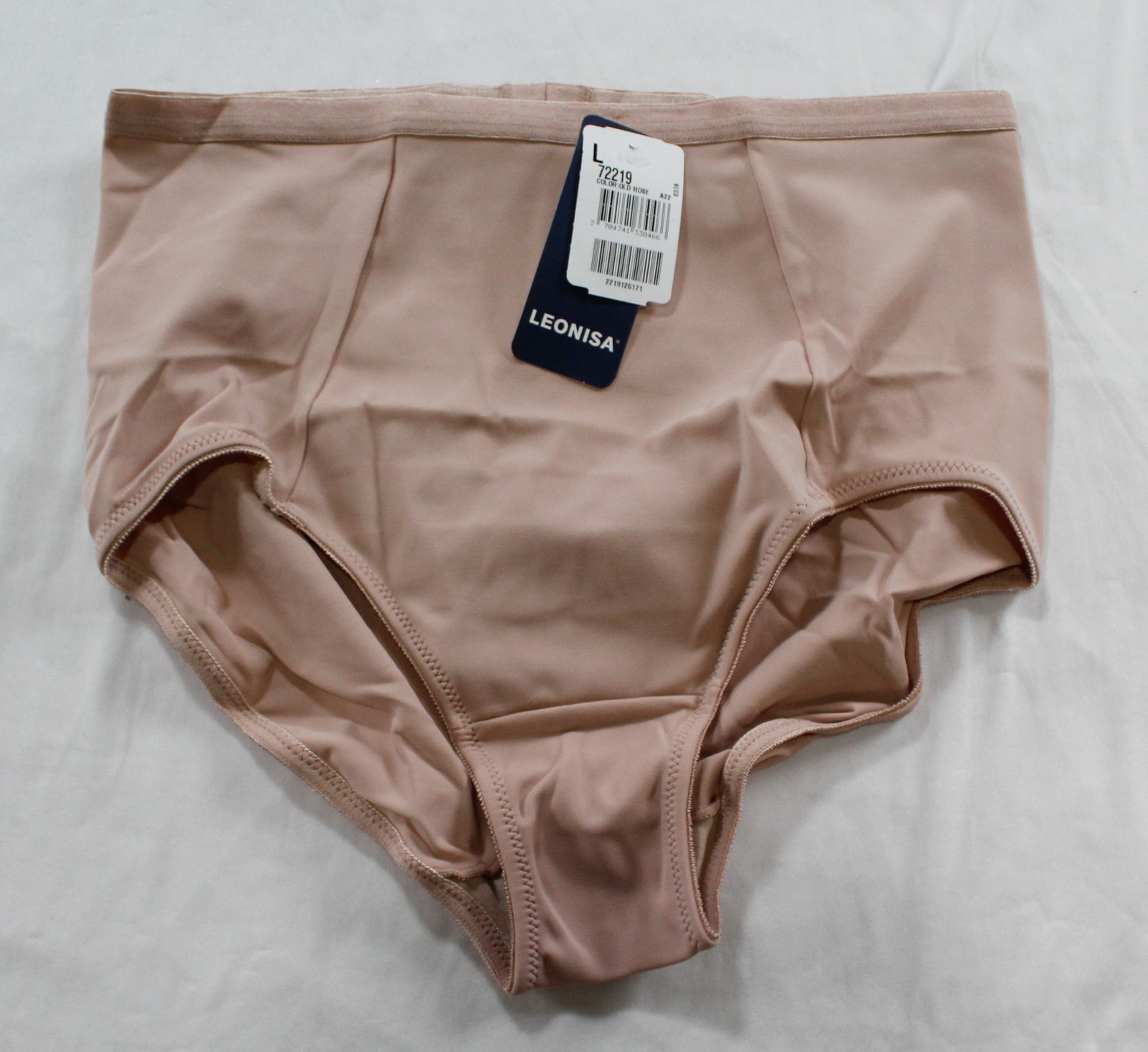 Leonisa Women’s Comfty Control Hi-Wait Brief Panty CN6 Old Rose Large NWT