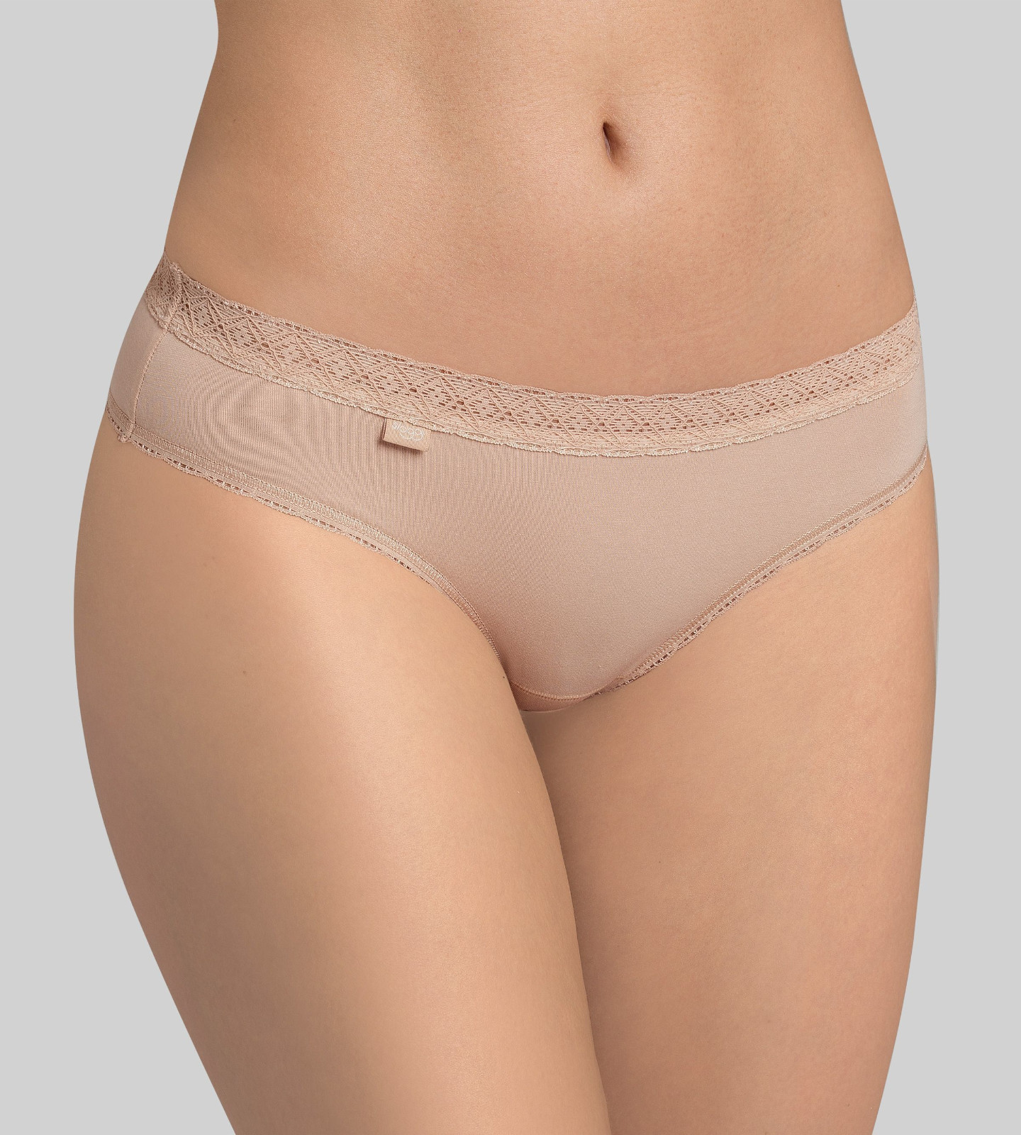 Sloggi EverNew Lace Brazil Panty Knickers 10162963 Black White Beige RRP £7.00