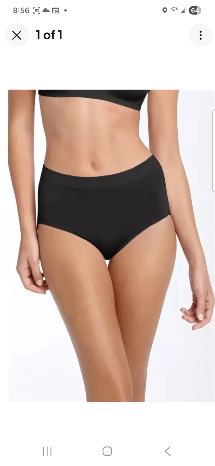 WACOAL 838175 Black ~ B-SMOOTH FULL BRIEF PANTIES ~ LARGE. NWOT