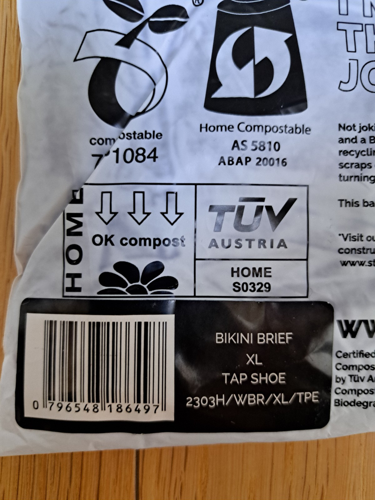 Step One Bikini Brief XL Tap Shoe Black Bamboo Soft BNWT Unopened