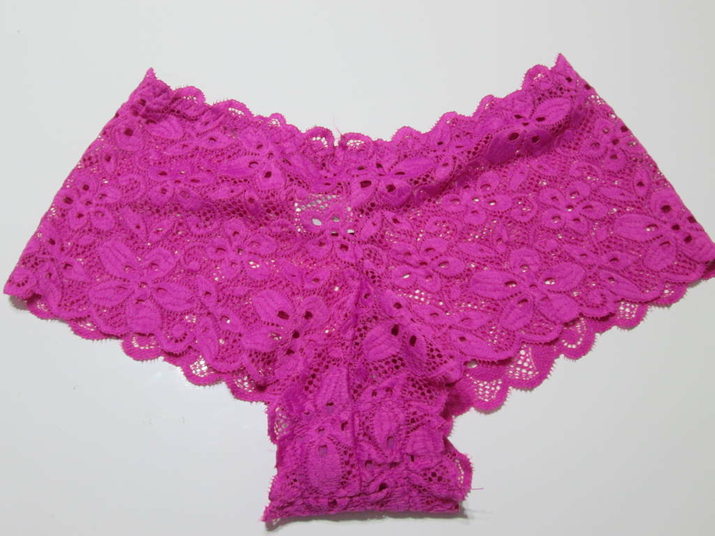NWT Angelina Womens Size S Cheeky Panty Pink Floral Lace Underwear Sleepwear