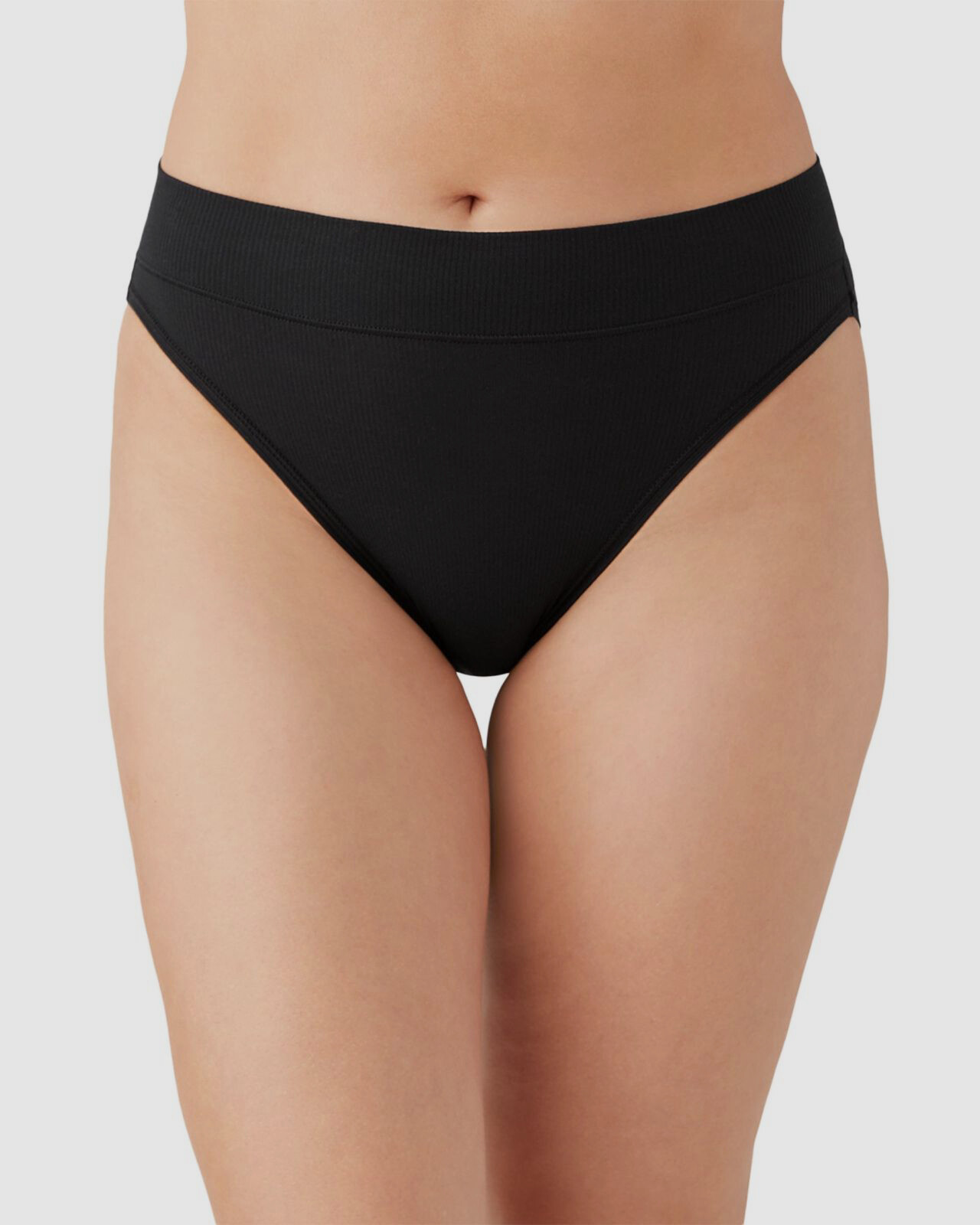 $19 Wacoal Women’s Black Ribbed Balancing Act Hi Cut Brief Panty Size S/5