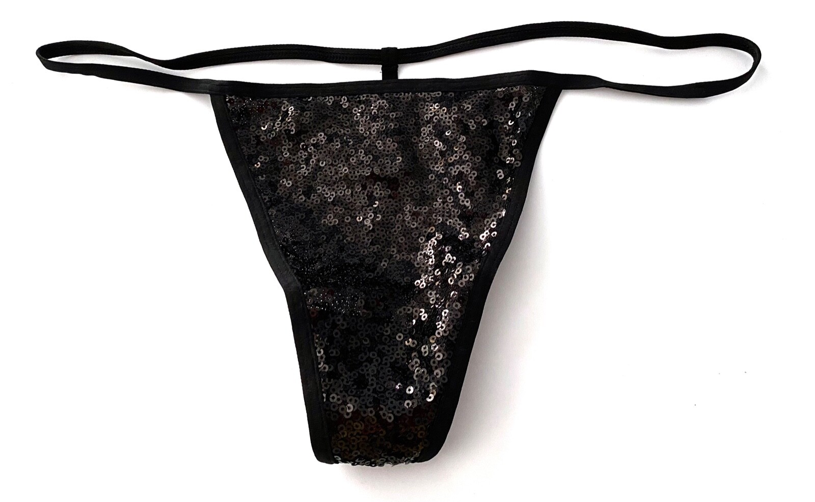 Victoria’s Secret Panty V G String Panty Black Sequin Bling Sexy M L
