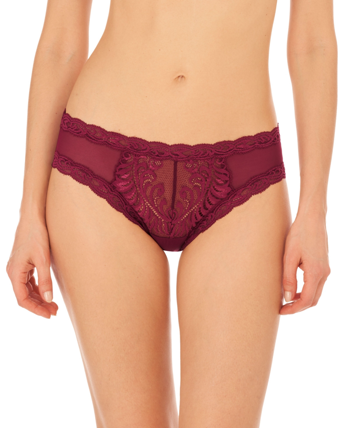 Natori Women’s Low-Rise Sheer Hipster Panty 753023 Crush Velvet Size XL
