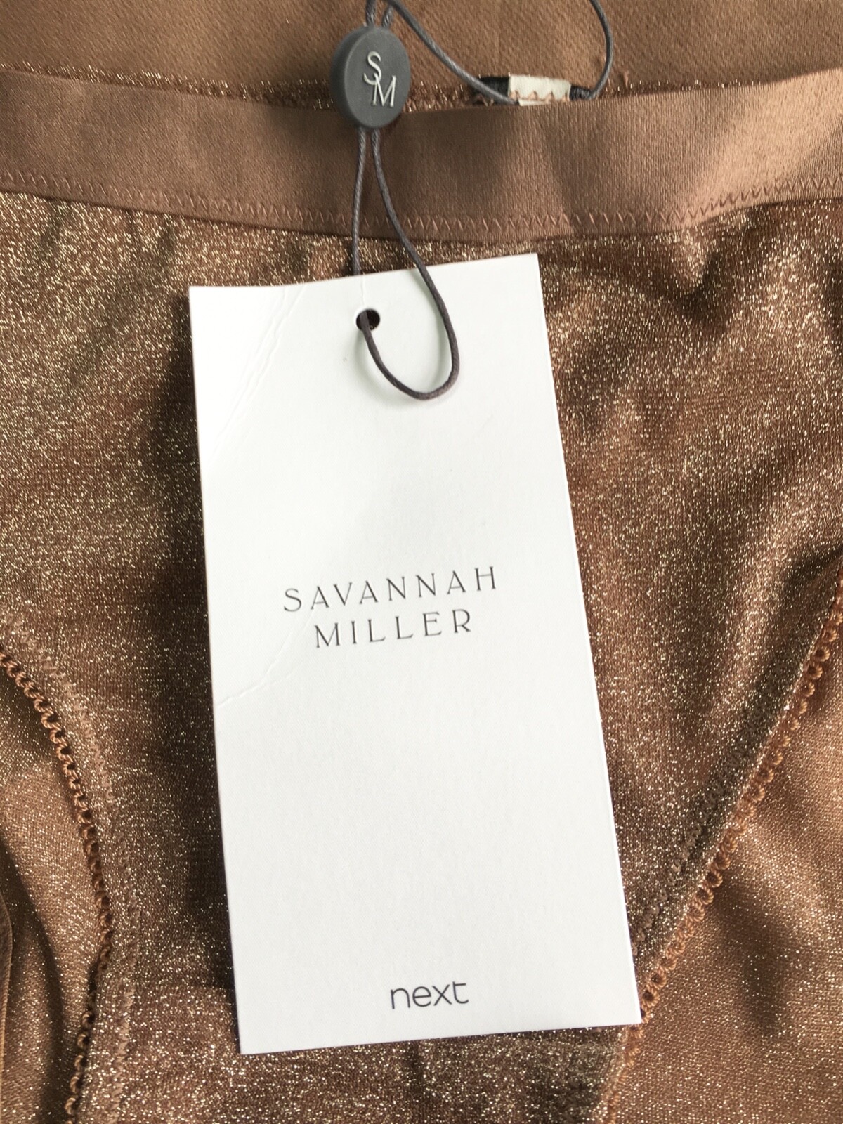 NEXT Savannah Miller x Next Bronze Sparkle Brazillian Briefs/ knickers- size 16
