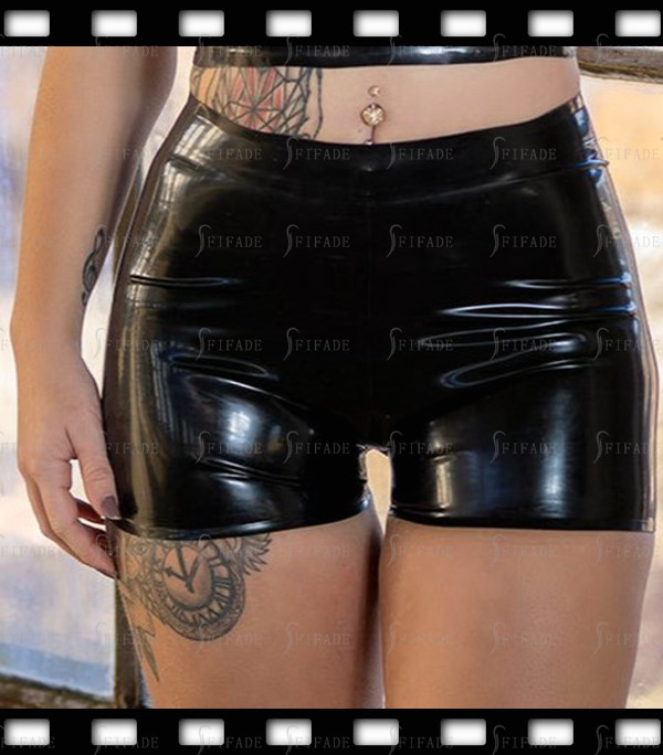 Latex Boyshort Womens Briefs Mid Waist Line Fitted Slim Hot Sexy Customized F72