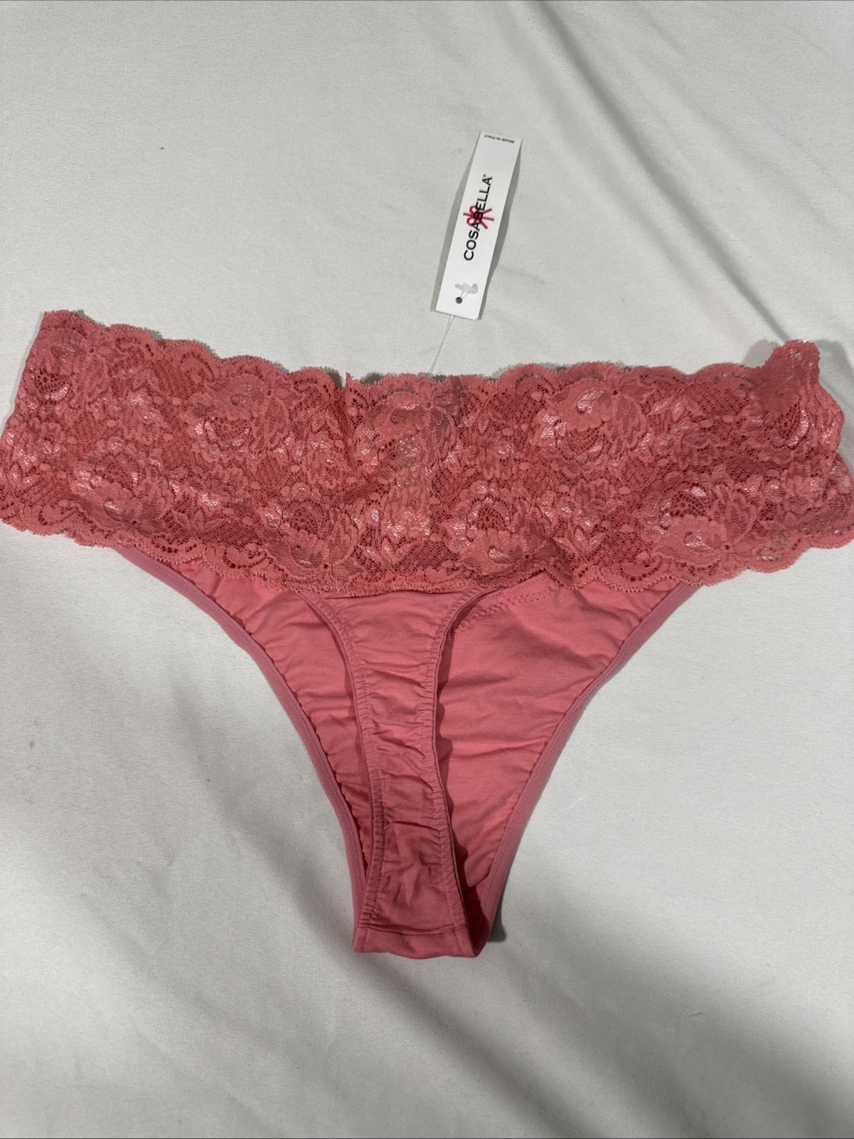 NWT Cosabella [ PLUS 18/20 2X ] Never Say Never Lovely Thong Dusty Rose T2181
