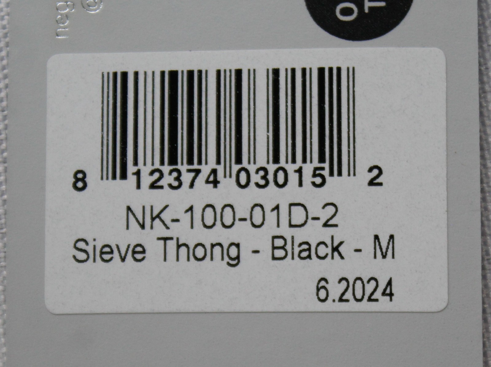 Negative Women’s Low-Rise Semi Sheer Mesh Sieve Thong AC2 Black Medium NWT