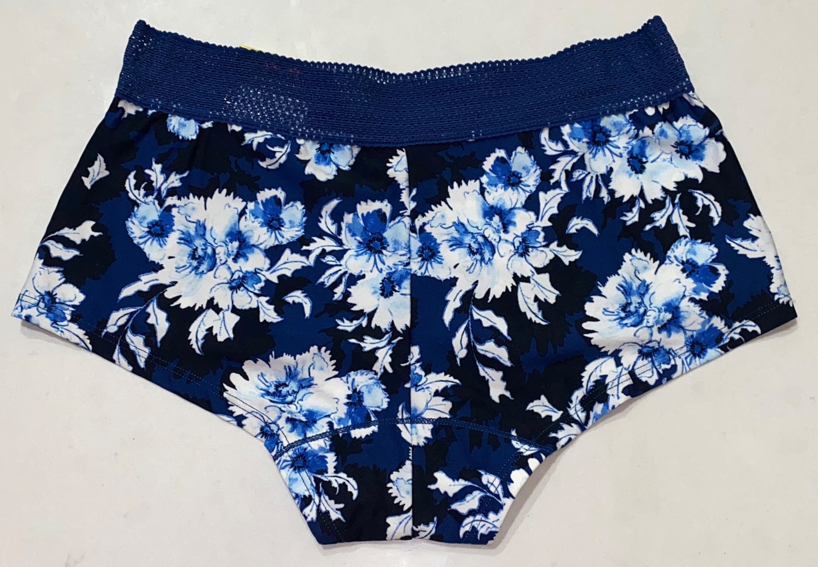MAIDENFORM One Fab Fit Micro Floral Navy Blue Boyshort Panty Womens S M L XL 2XL