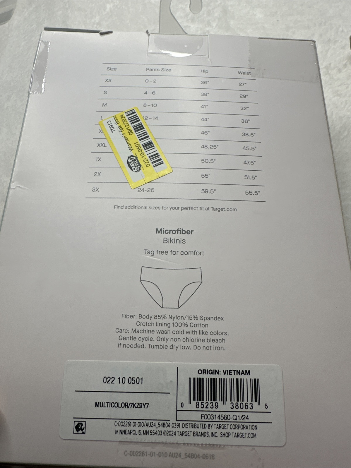 Auden 6 Pack Microfiber Invisible Edge Hipster Panties Multi Size XS (0-2)