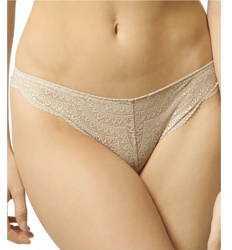 Simone Perele Karma Tanga Thong 12V710 Luxury Lingerie, Peau Rose Sz 6, 5