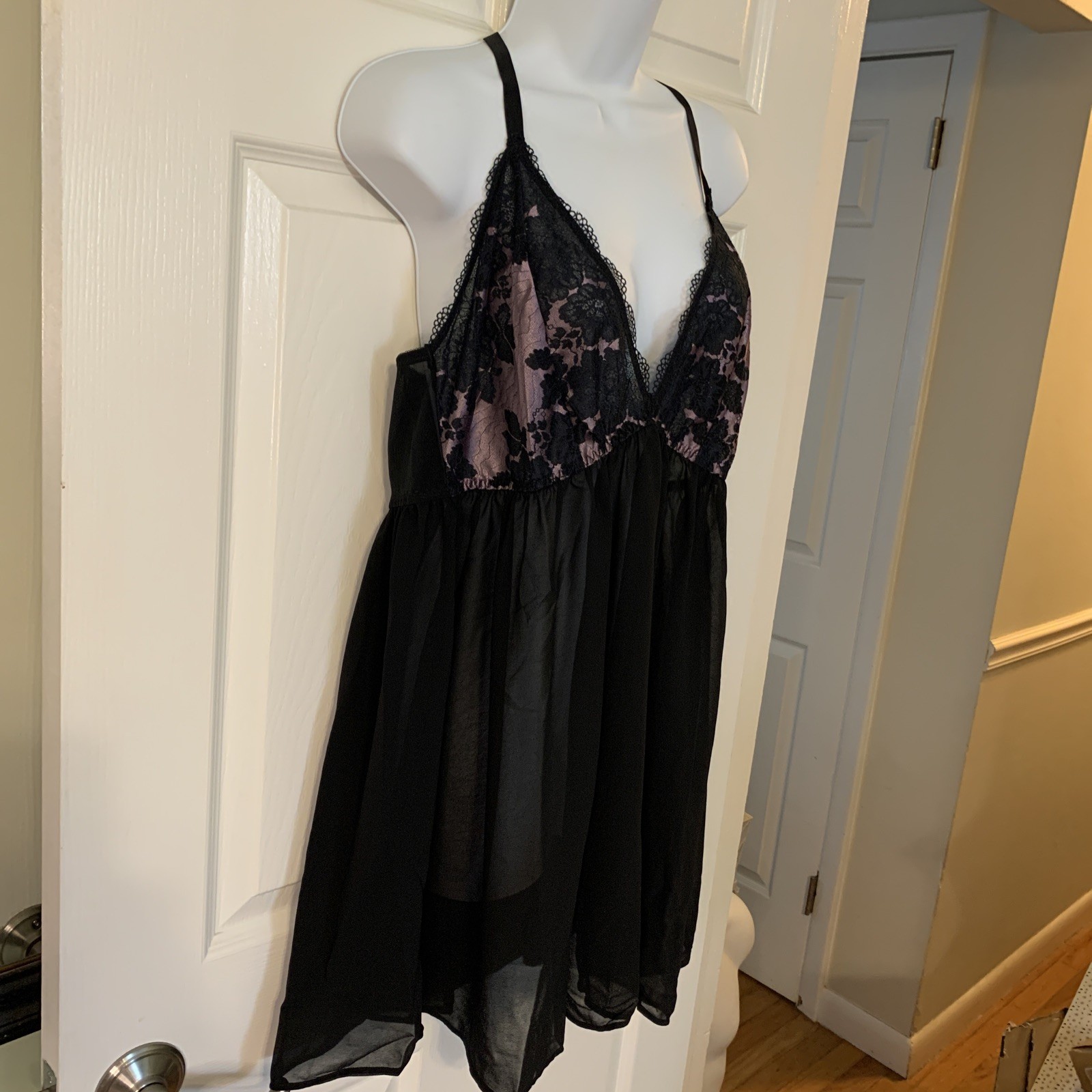 Torrid Lavender Mist Black Boudoir, Size 2, NWT