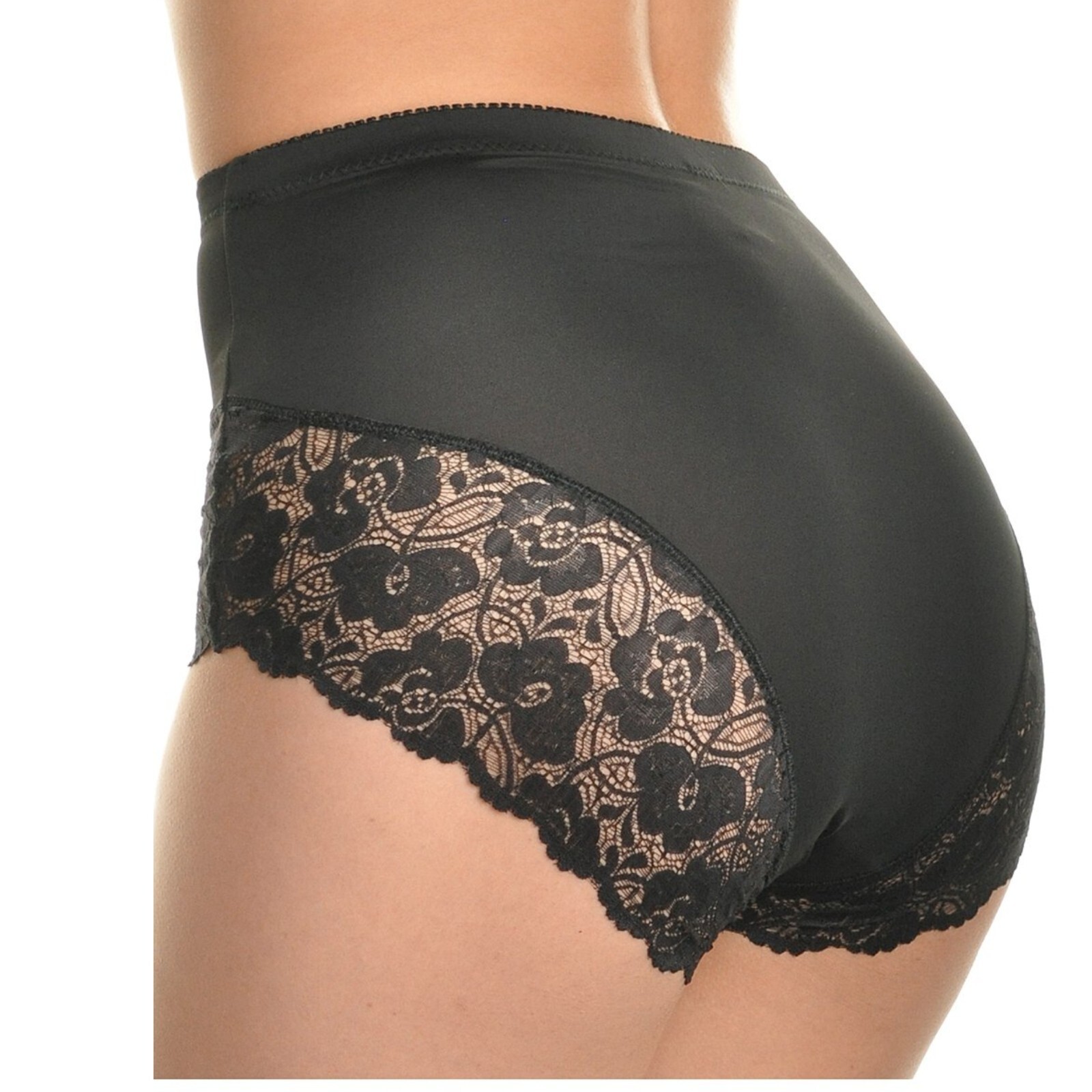 Angelina 6-Pack Women’s High Waist Lace Accent Assorted Colors Panties Underwear