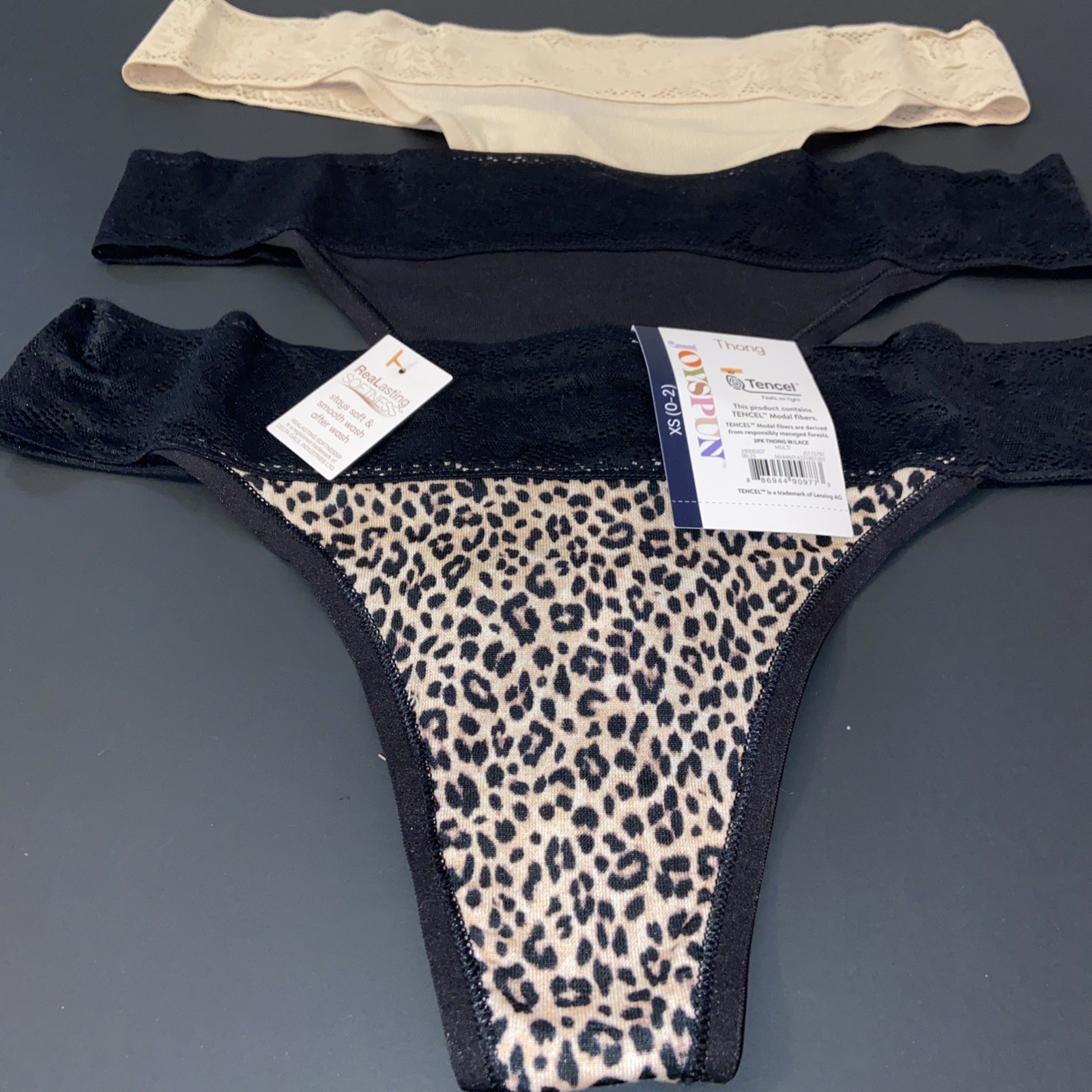 NEW! Joyspun 3 Pack! Sexy Thongs Lace Panties / EXTRA SMALL / 0-2