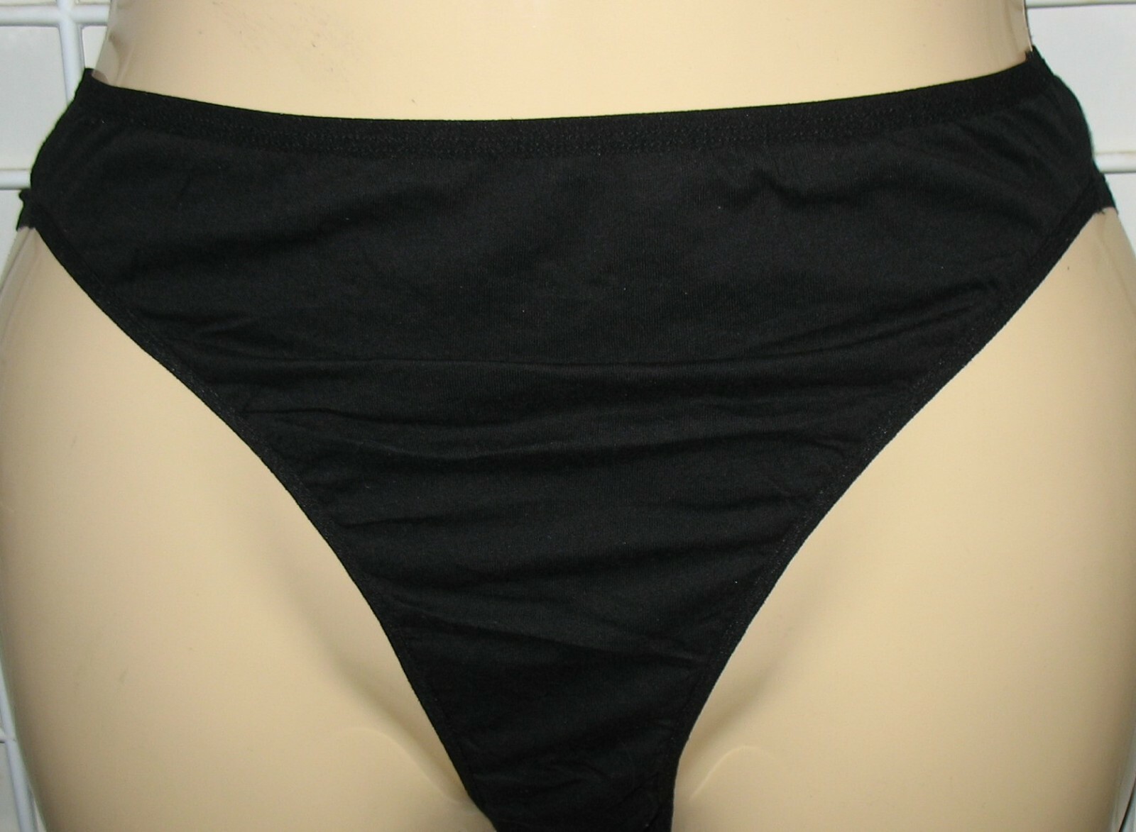 DELTA – NEW – LARGE – BLACK – 100% COTTON BIKINI PANTY