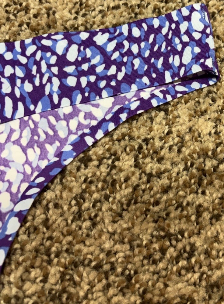 Auden Purple/Multi-Color Bonded Edge Thong. Size: S (4-6).