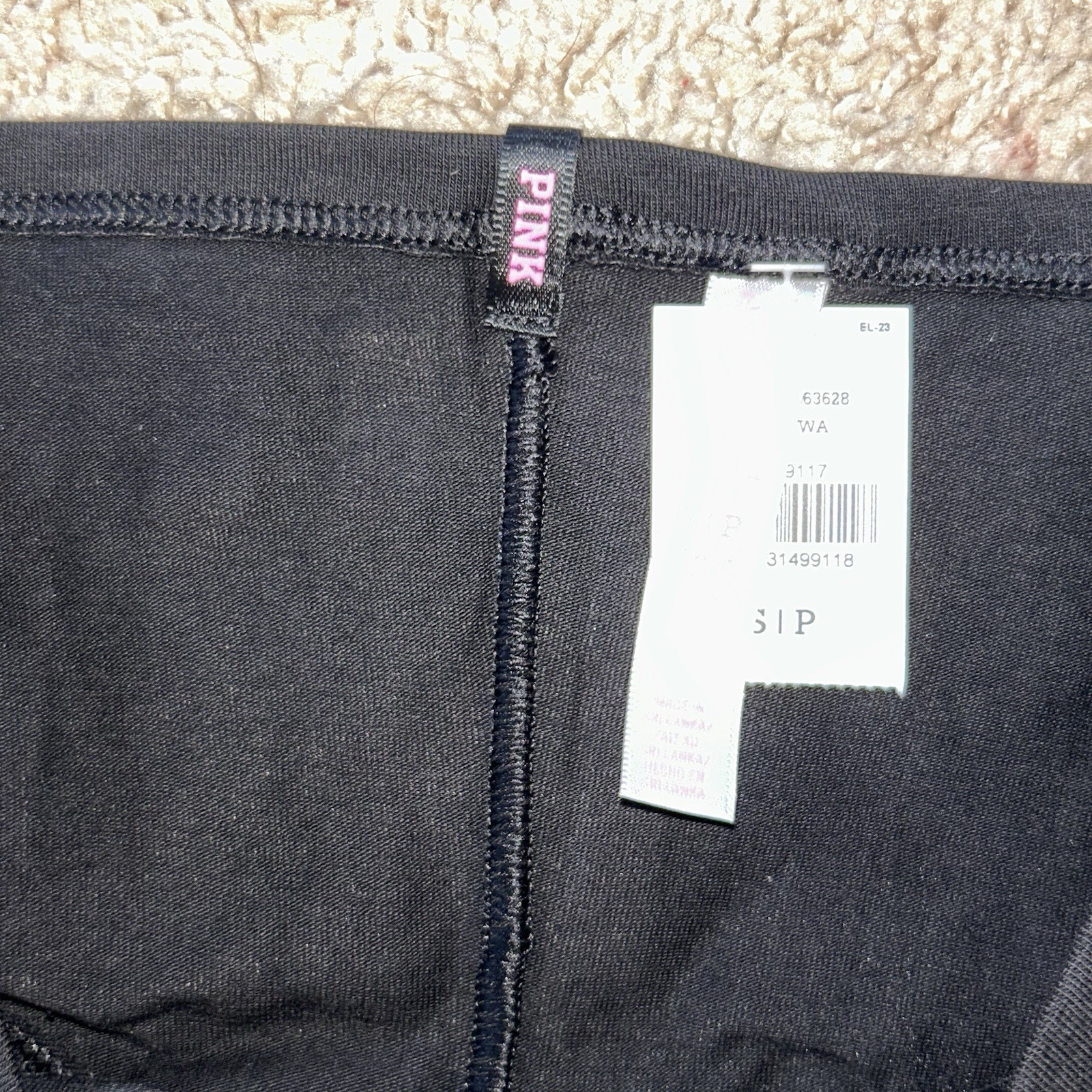 Victoria Secret Extra Low Rise Hipster S Fashion Show Exclusive NWT Black