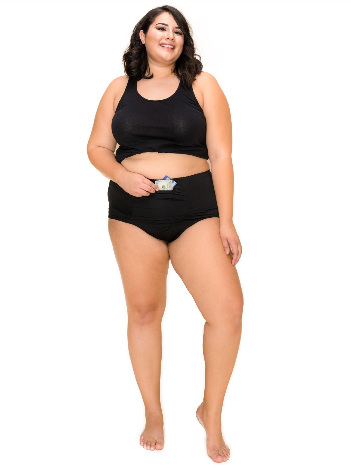 Barbra’s Women’s Travel Pocket Underwear Girdle Brief Panties S-4XL (2 Pack)