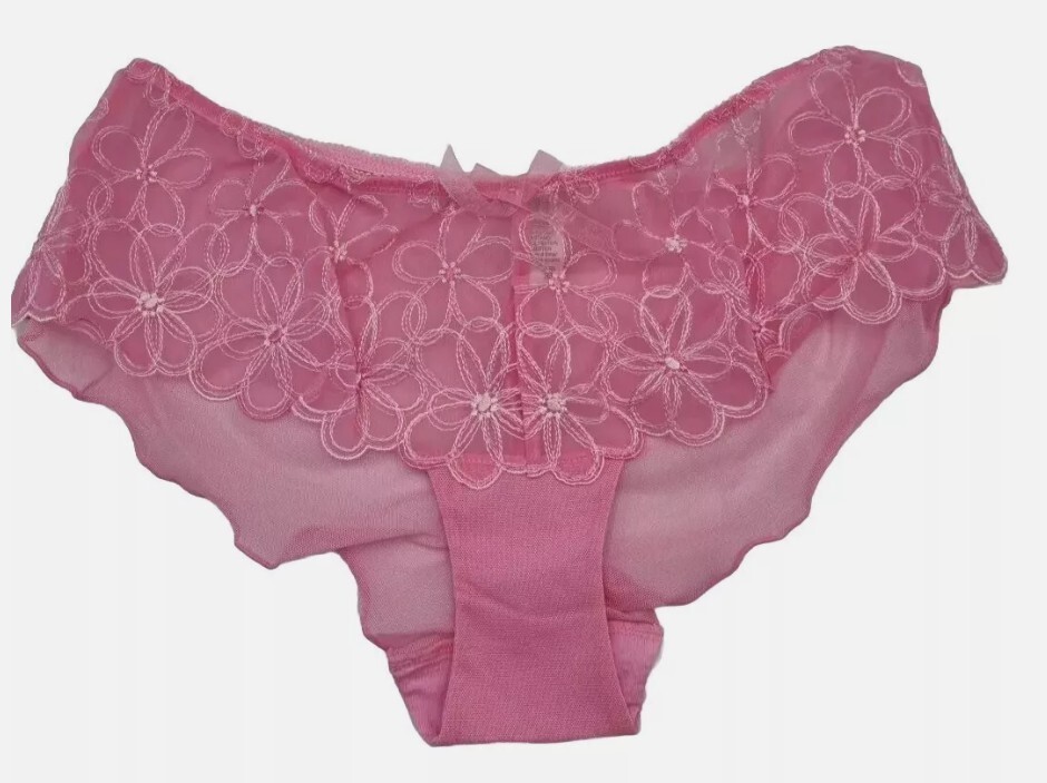LA SENZA Pink Multi Daisy Panties Lingerie X3 BRAND NEW UK 8 & 10 De-Branded
