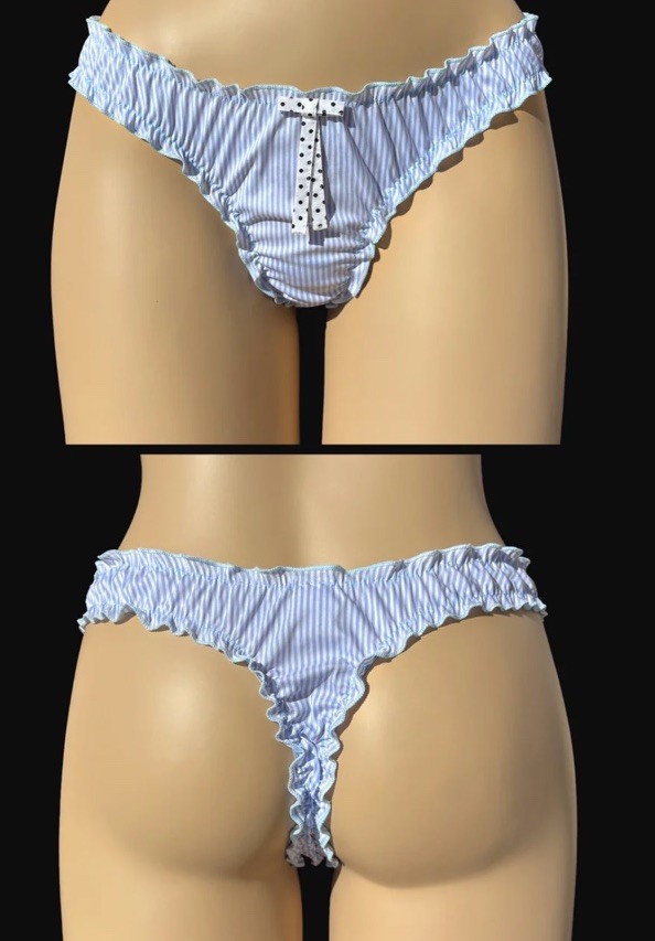 Soft And Wet Cotton Bralette Thong Bikini Brief Brand New Tags S Hand Made Italy
