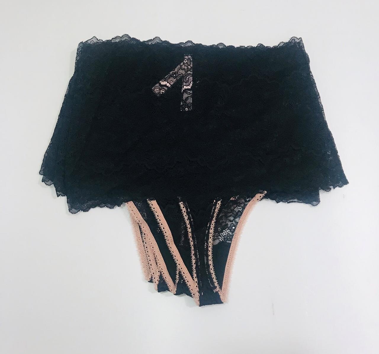 Victoria’s Secret High-waist Thong Panty Four Pack (Black) RRP £25 Each