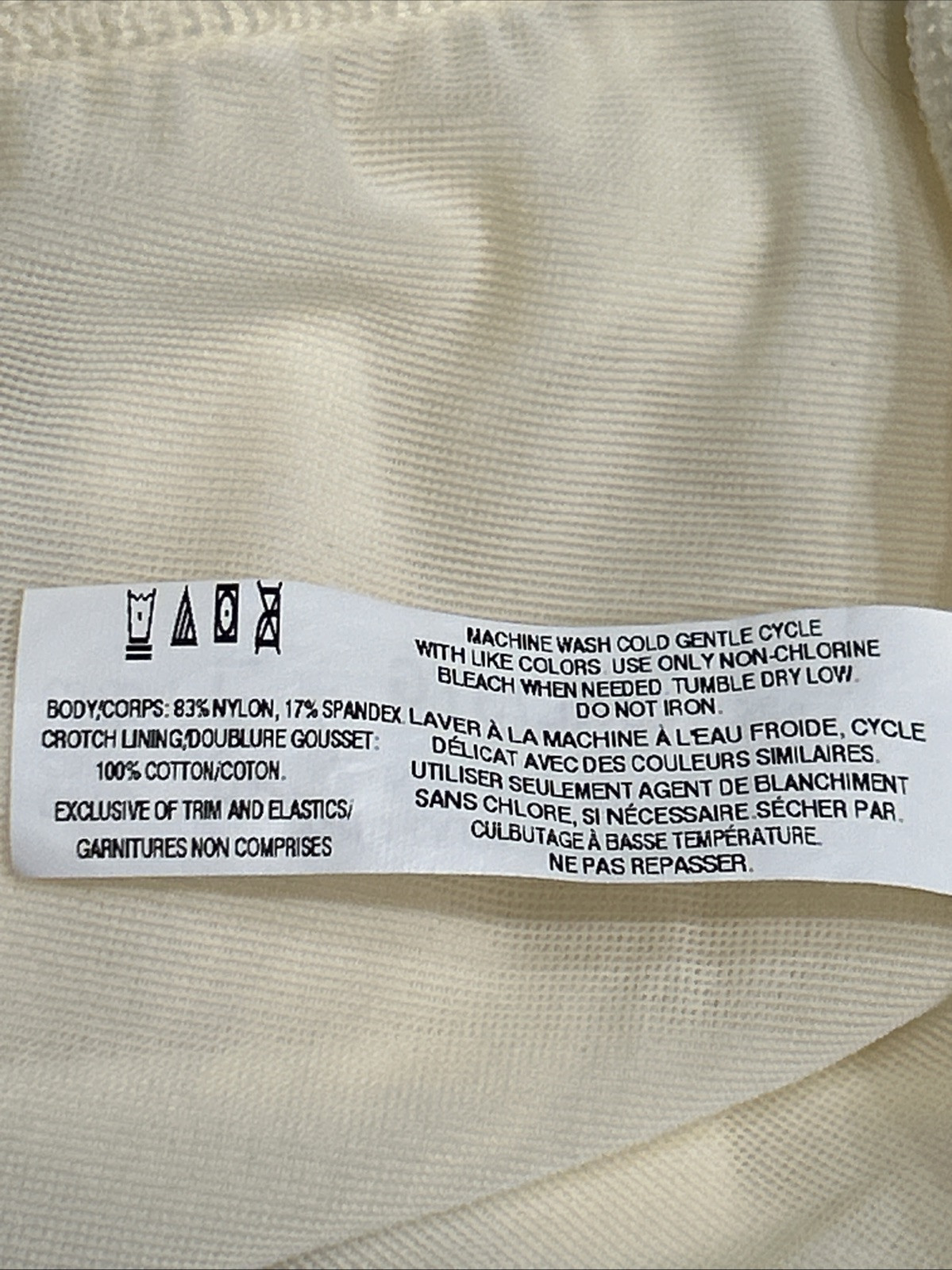 NEW Bali Skimp Skamp Nylon Panties Style #2633, Ivory Size 10 (3XL)