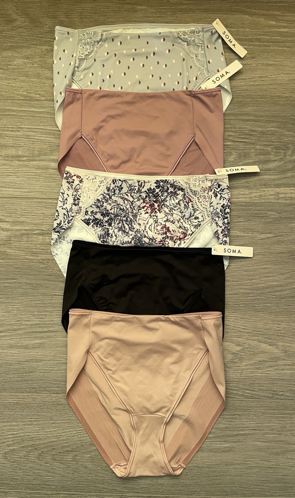 $130 Soma Panty Lot ~5 Pair ~Large~Vanishing Tummy High Leg ~No Show~NWT❤️