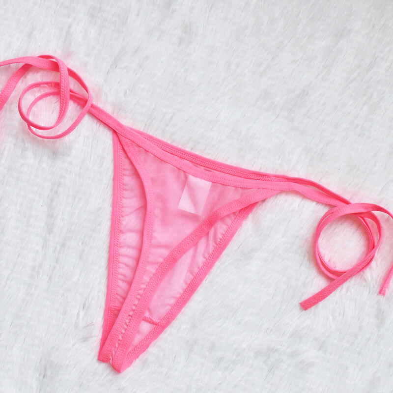 4 Pack Lot Sexy Womens Sheer See Through Panties Thongs G string Underwear Tanga