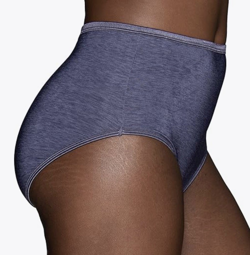 VANITY FAIR Shine Illumination Steel Violet Purple Brief Panty Womens M 6 3XL 10