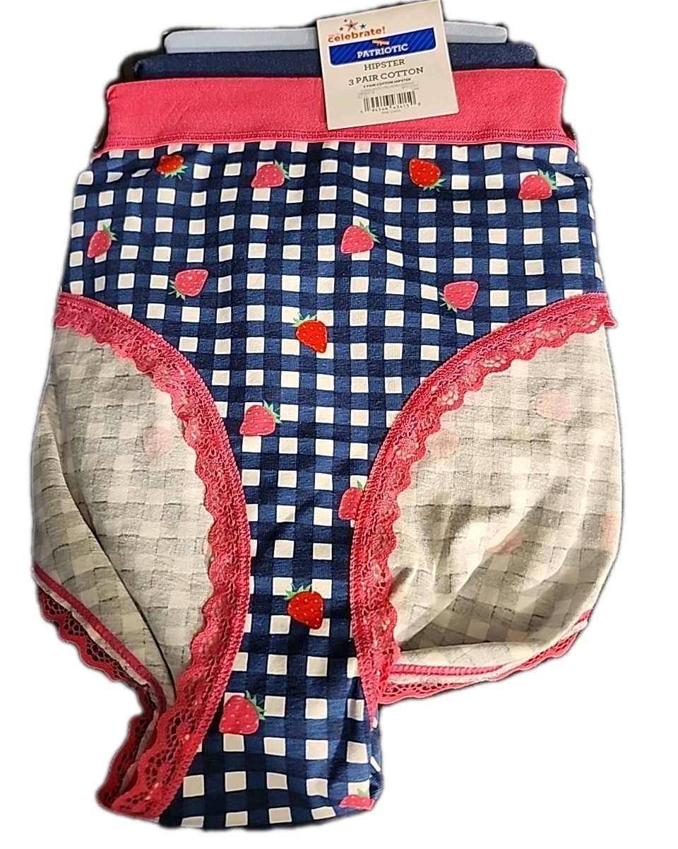 NWT Way To Celebrate Hipster Panties 3-Pack Cotton Blend Size XL Multicolor