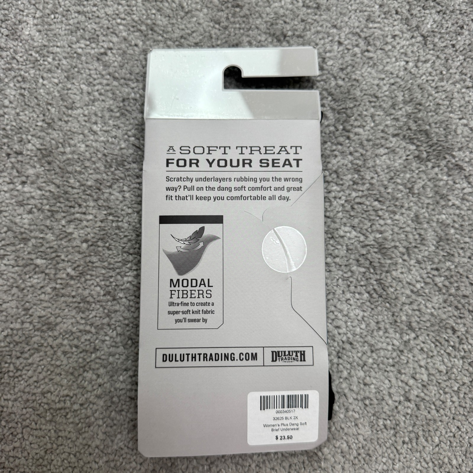 Duluth Trading Co Dang Soft Briefs Underwear Womens 2X Plus Black Stretch NWT