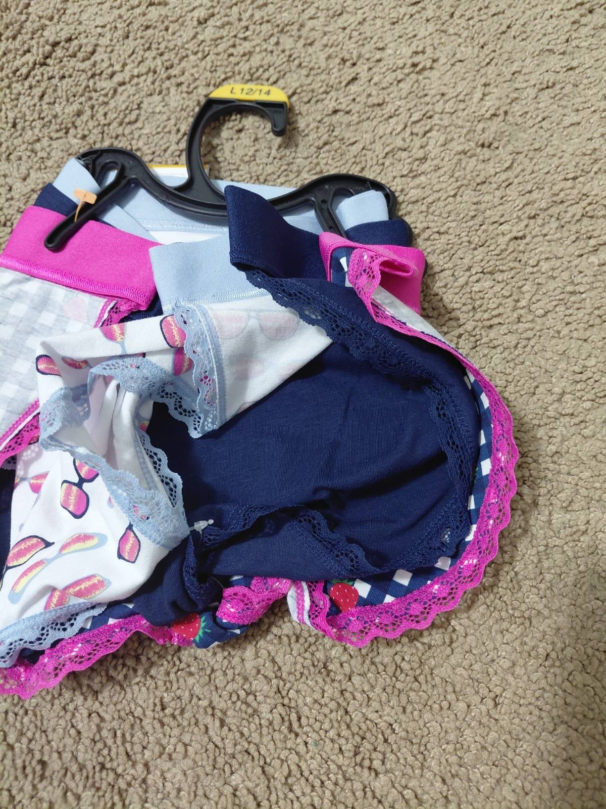 Way To Celebrate String Bikini Panties 3-Pack Cotton Size L Multicolor NWT *
