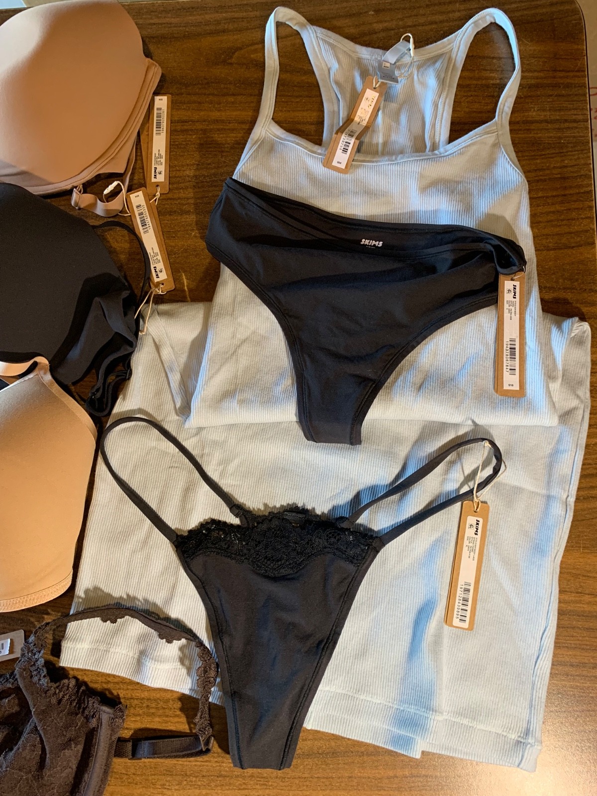 Lot of 15 Skims Items. Women’s Bras, Panties, Clothes. Multiple Sizes. All NWT.