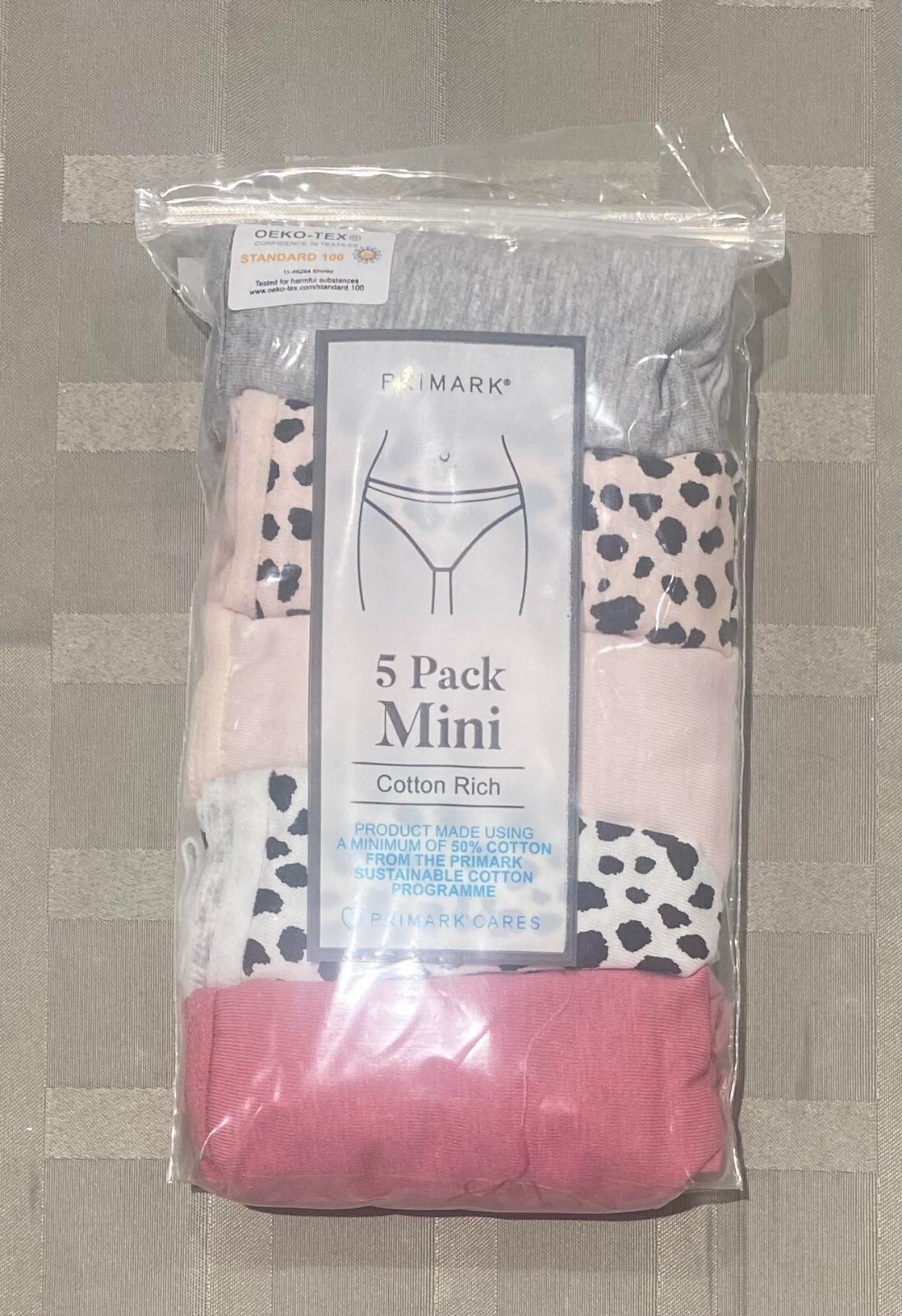 Primark 5 Pack Ladies Women Everyday Mini Briefs Knickers Underwear Cotton XS-XL