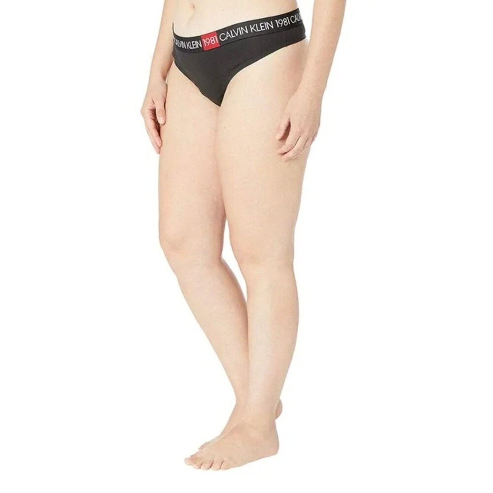 Calvin Klein Women’s Plus Size 1981 Bold Cotton Thong QF5653 Trippy Size 3X
