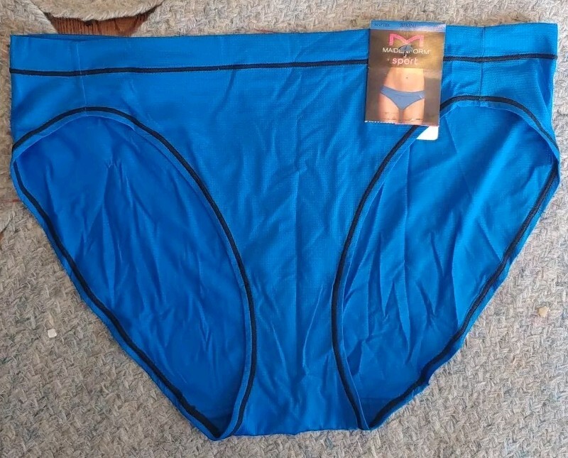Maienform Sport Bikini Panties. Blue/gray. Sz XL/ 8. Nwt. B30