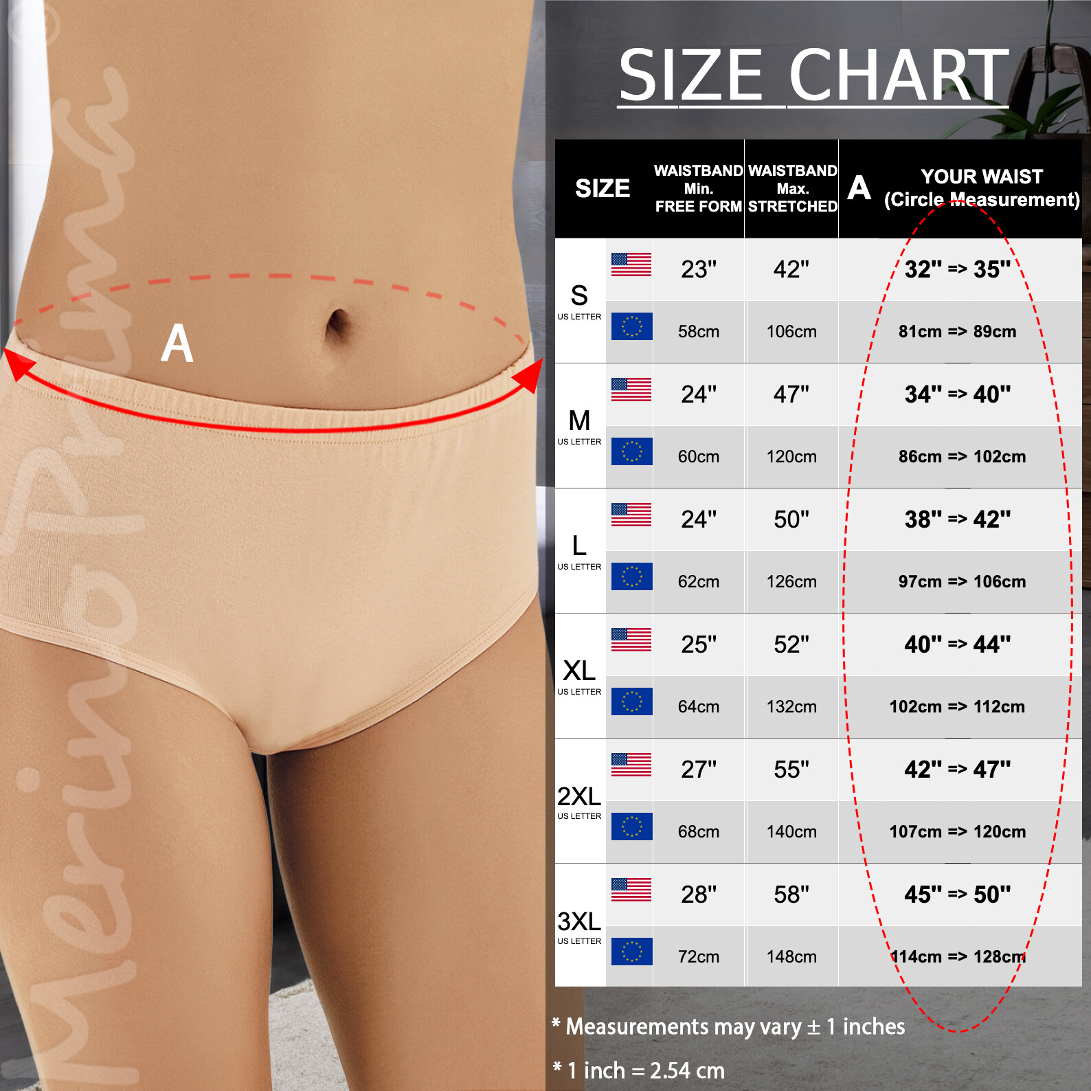 100% Organic Cotton High Waist Panty – Women’s Natural High Rise Underwear Cream