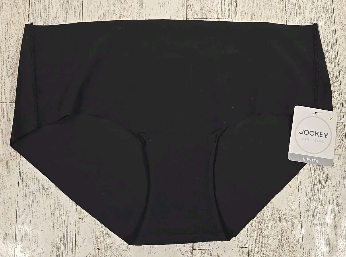 Jockey HIPSTER Small Black Invisible Edge Microfiber Stretch Moisture Wicking