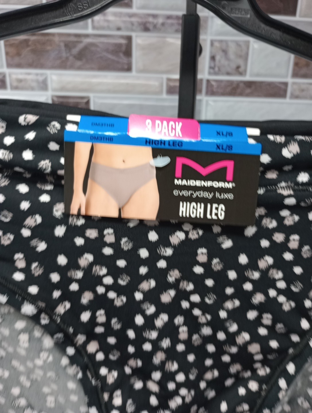 NWT Maidenform 3 Pair Everyday Luxe Sz. XL/8 HIGH LEG Panties DM3THB A13V