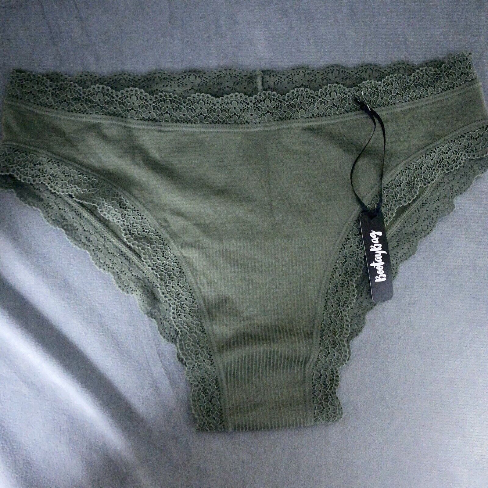 New with Tag Bootay Bag Medium Olive Green Bikini Cut Panty Panties Microfiber